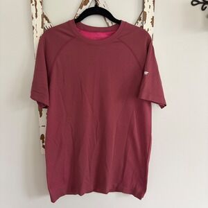 Fabletics Performance T-Shirt Maroon Men's Size Medium